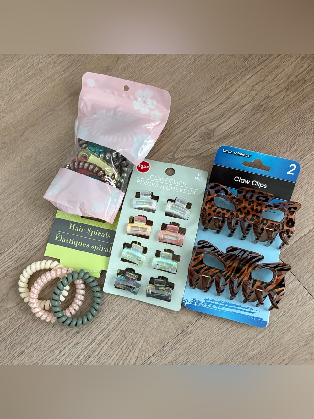 Assorted Hair Clips & Spirals Set - Pastel & Tortoiseshell